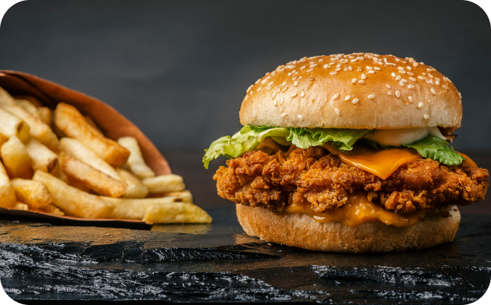 crispy chicken at tuxon chix